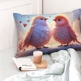 thumbnail image 4 of Kdxio Cotton Pillow Cases 20"x30" Pillowcases,Soft and Breathable Bedroom Pillow Cases-Heart Sky Bird Couple-No Pillow Core, 4 of 5