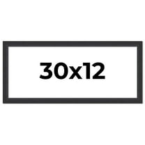 30x12 Frame Black Real Wood Picture Frame Width 1.25 Inches | Interior Frame Depth 0.5 Inches |