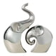 thumbnail image 5 of 2x Pareja de estatuas de elefantes Figuras decorativas Adornos de mesa de cerámica para Plata, 5 of 9