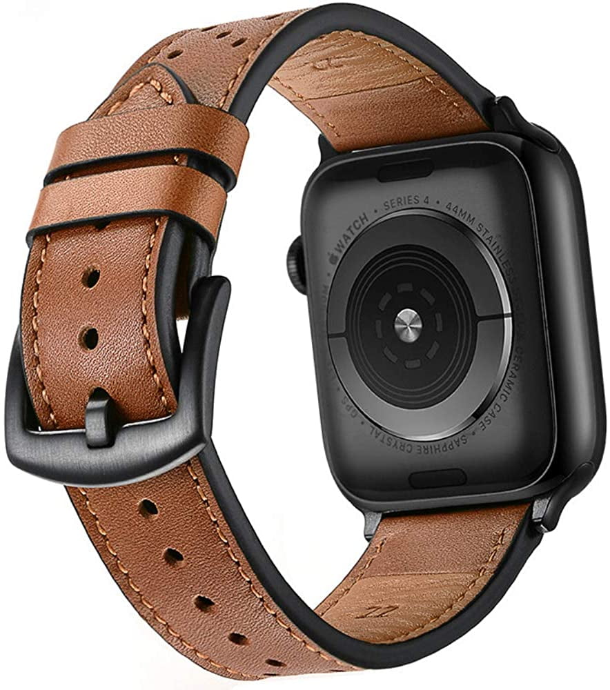 Mifa Compatible w/Apple Watch Band 5 4 44mm 42mm 40mm 38mm Premium Leather Bands iwatch Series 3 