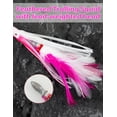 thumbnail image 4 of BLUEWING Tuna Feather Daisy Chain Squid Chain Fishing Teaser Lure with 6in Feathered Trolling Squids and Stainless Steel Trolling Hook Big Game Trolling Lure for Tuna Mahi Wahoo Marlin, Pink, 4 of 8