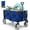 Navy Blue, variant on SUNSPIRE Folding Wagon Cart, 400L Foldable Wagon Cart, 450LBS Capacity, Extendable 59" Bed, 9" All-Terrain Wheels, Beach Camping Garden Cart, Navy Blue