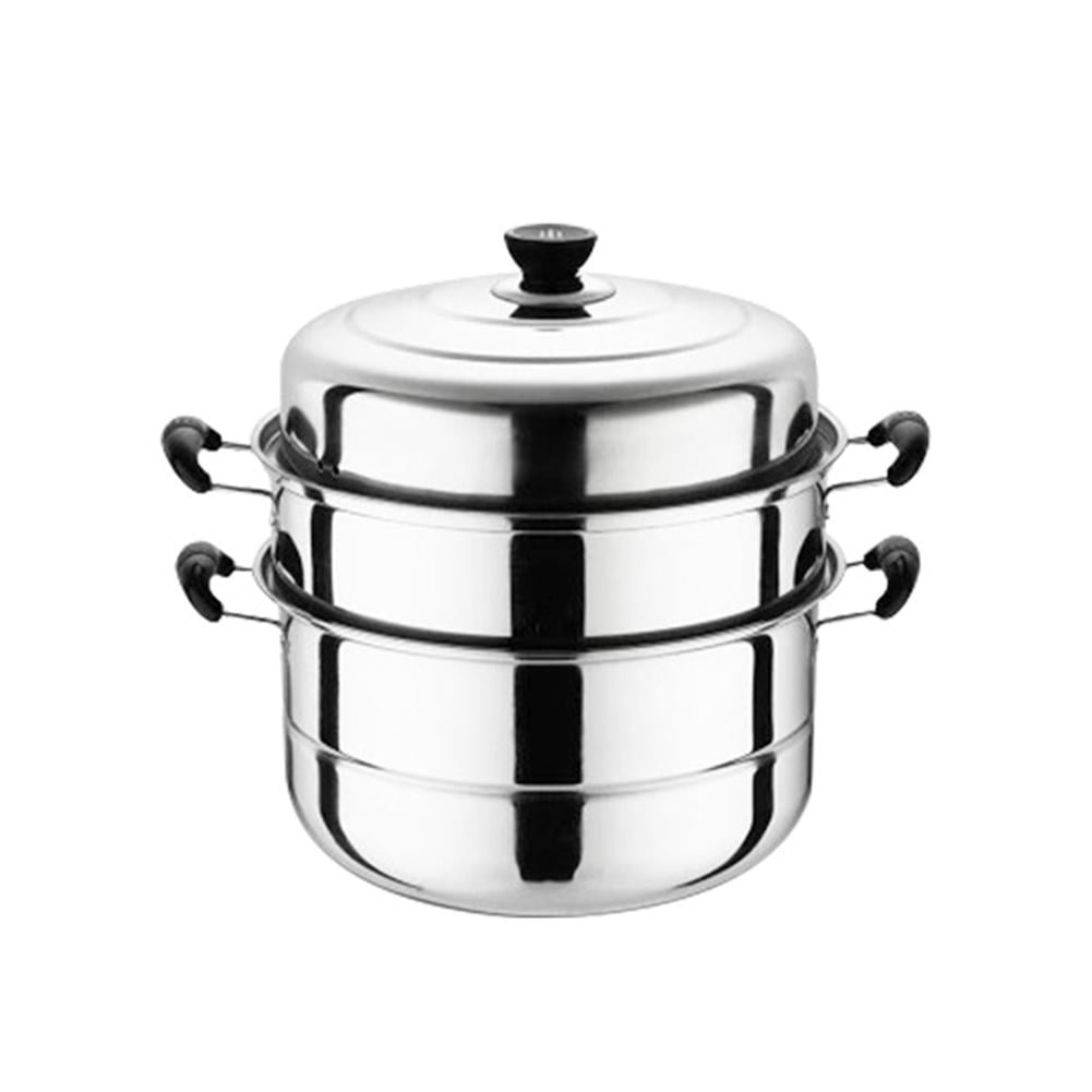 3 Tier 11 Inch Steamer Set Stainless Steel Cookware Pot Double Boiler Saucepot 