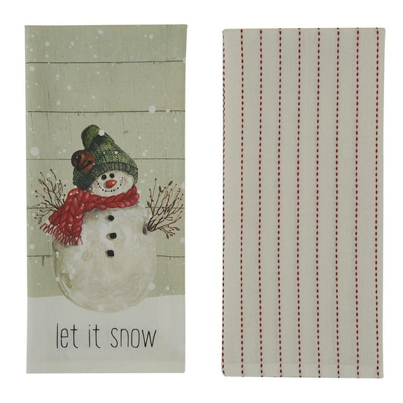 Park Designs Farmhouse Snowman Dishtowel Set