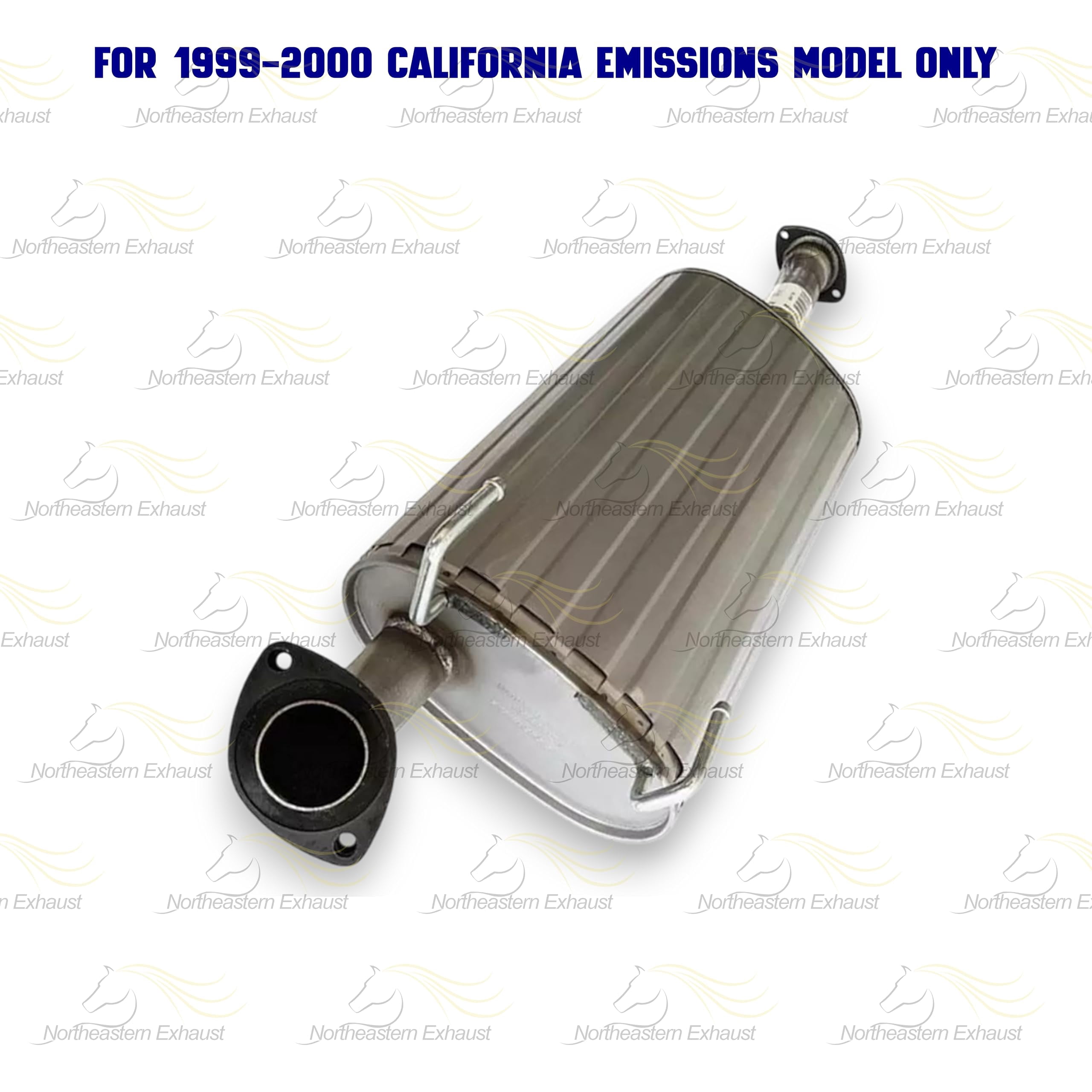 Northeastern Exhaust Muffler with Hanger Fits 1999-2002 Toyota 4Runner 3.4L & 1999-2000 Toyota 4Runner 2.7L - Direct Fit | Stainless Steel Exhaust