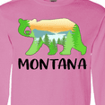 thumbnail image 4 of Inktastic Montana Lake and Trees in Bear Silhouette Long Sleeve T-Shirt, 4 of 5