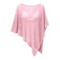 thumbnail image 5 of Women Asymmetrical Off Shoulder Beach Cover Up Wrap Sun Shawl,Pink,One Size, 5 of 5