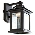 thumbnail image 2 of SAFAVIEH Gorgen Electric Outdoor Wall Lantern, Black, 2 of 6