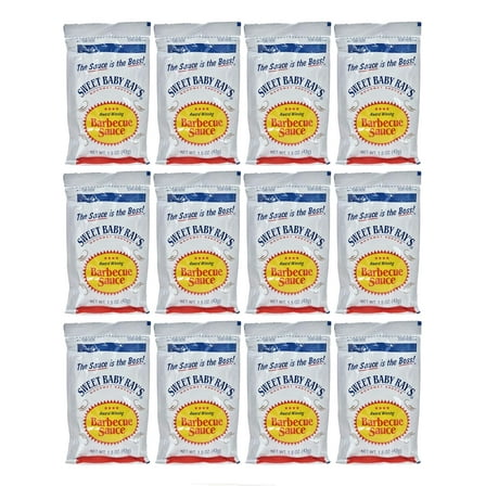 Sweet Baby Ray's Original Barbecue BBQ Sauce 1.5 oz Pouch | Gluten-Free | Kosher | Made In America | 12 Pack
