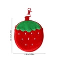 thumbnail image 3 of MMJ Strawberry Plush Earbud Case Cute Coin Purse Keychain Card Holder Soft 5.28x5.04in, 3 of 6