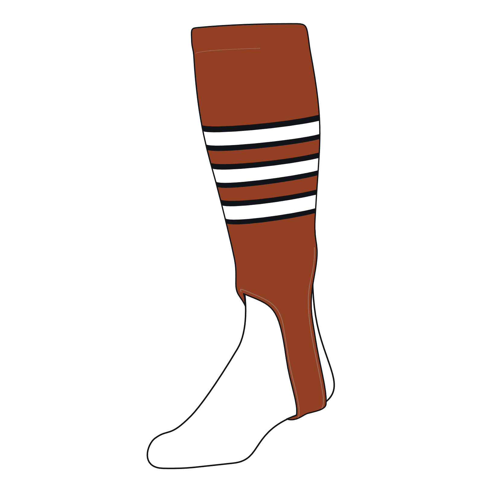 TCK Baseball Stirrups Large (300D, 5in) Texas Orange, Black, White