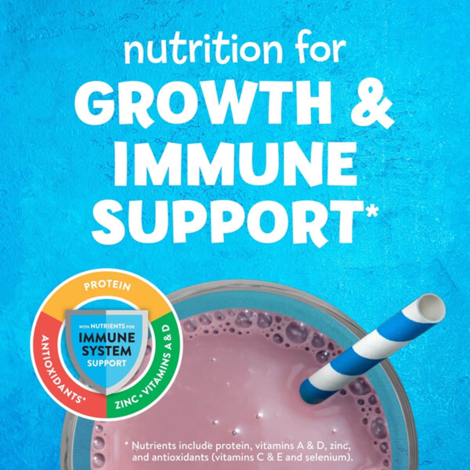 PediaSure Grow & Gain with Immune Support, 7g Protein, Berry, 8-fl-oz Bottle, Pack of 6
