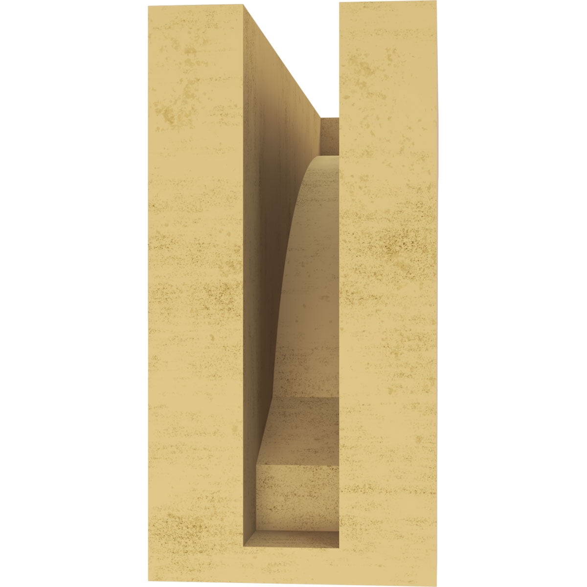 3"W x 9"D x 6"H Classic Moab Rough Cedar Woodgrain TimberThane Corbel, Primed Tan