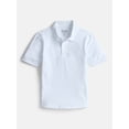 thumbnail image 2 of Wonder Nation Boys School Uniform Short Sleeve Pique Polo Shirt, 2-Pack, Size 4-18 & Husky, 2 of 3