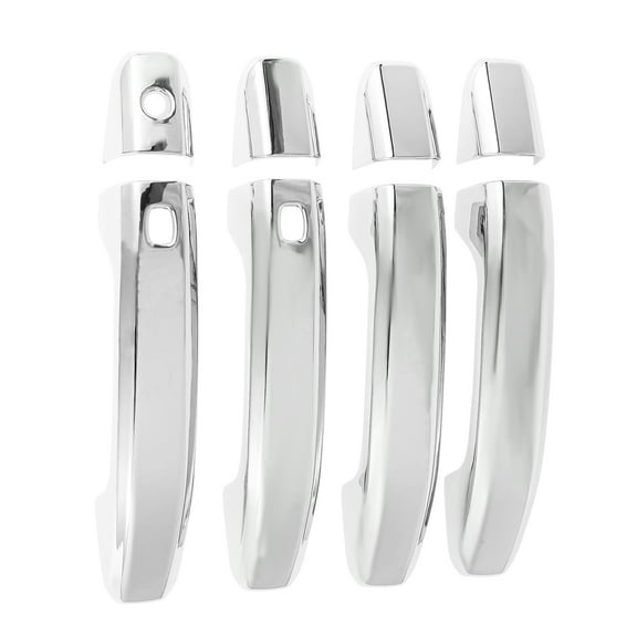 Exterior Door Handle Cover Trim Front Left Front Right Rear Left Rear Right Door Handle Cover for Chevrolet Colorado 2023-2024 Silver Tone ABS 1 Set