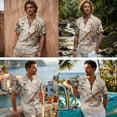 thumbnail image 2 of FOR U DESIGNS Tiger Tree Bird Print Matching Outfits for Couples Linen-Like Casual Men's Button Down Shirt and Women's Sleeveless Dress for Beach Party, 2 of 7