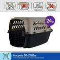 thumbnail image 6 of Petmate Vari Small Plastic Portable Dog Kennel Airline Friendly Pet Carrier, 24" for Pets 10-20 lb, Taupe/Black, 6 of 10