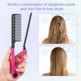 thumbnail image 6 of Unique Bargains Hair Straightening Comb Heat Resistance Home Straightener Styling Comb Red, 6 of 7