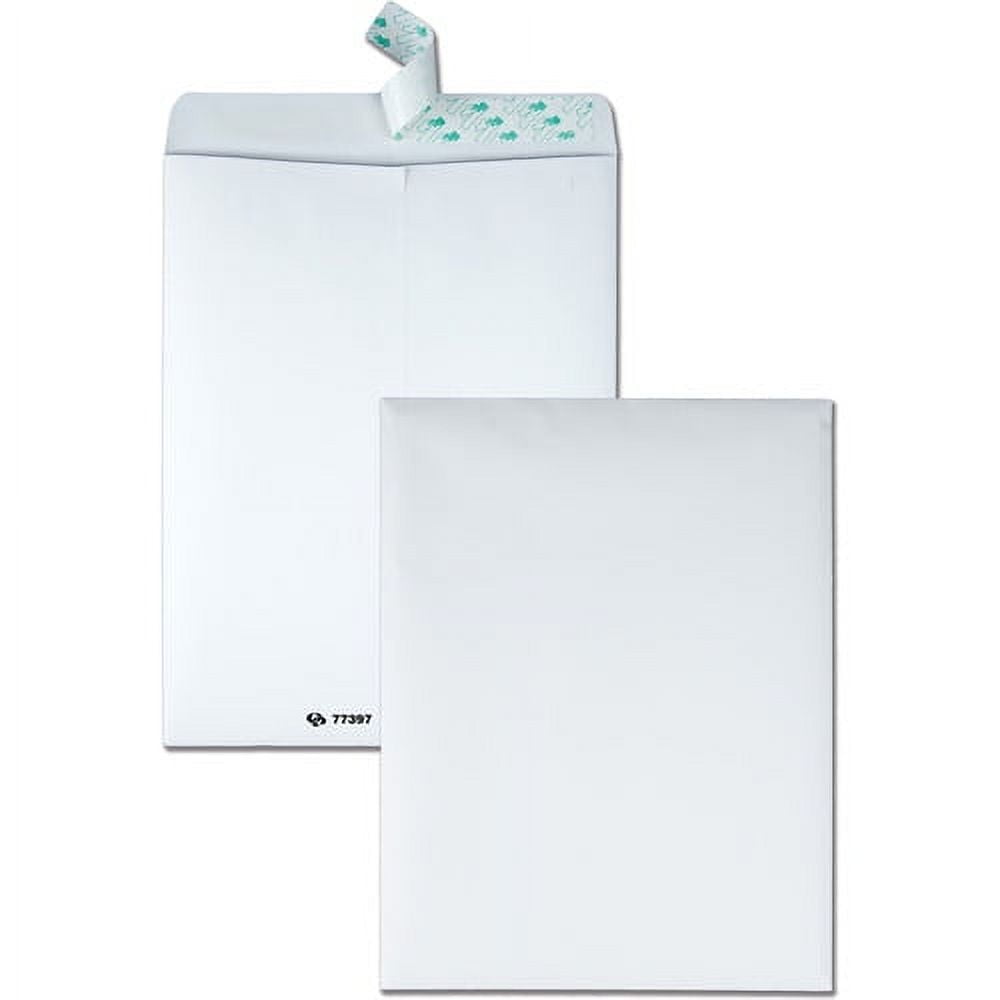 Quality Park Tech-No-Tear Catalog Envelopes Catalog - #13 1/2 - 10" Width x 13" Length - Self-sealing - Paper - 100 / Box - White