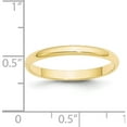 thumbnail image 3 of 10K Yellow Gold 10Ky 2.5mm Ltw Half Round Band Size 8 Made In United States 1hrl025-8, 3 of 5