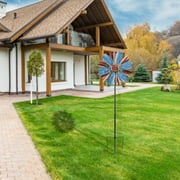 52.36 Inch Wind Spinner 360 Degree Wind Spinners Outdoor Metal Windmill with Double Wind Sculpture Suitable for Patio,Lawn,Garden Yard Art Decor