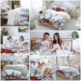 thumbnail image 5 of Christmas Duvet Cover Set Queen Size, Xmas Gnome Truck Pine Tree Leaf Animals Blue Snow 4 Piece Soft Microfiber Bedding Set with 1 Duvet Cover, 1 Flat Sheet, 2 Pillowcases, 5 of 9