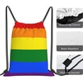 thumbnail image 5 of Lgbt Flag Gay Pride Rainbow Drawstring Backpack Sports Gym Sack Sackpack String Bag Cinch Bag For Sport Yoga Travel Shopping Womens Mens, 5 of 6