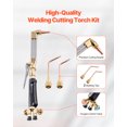 thumbnail image 3 of VEVOR Oxygen Acetylene Torch Kit 12PCS Gas Welding Cutting Torch Kit 177'' Hose, 3 of 9