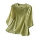 thumbnail image 1 of Camiseta bordada elegante para mujer: blusa clásica informal de cuello redondo, 1 of 3
