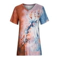 thumbnail image 4 of EQWLJWE Hauts à Col en V pour Femmes Chemise à Manches Courtes Imprimée Col en V d'Été pour Femmes 2023, 4 of 6