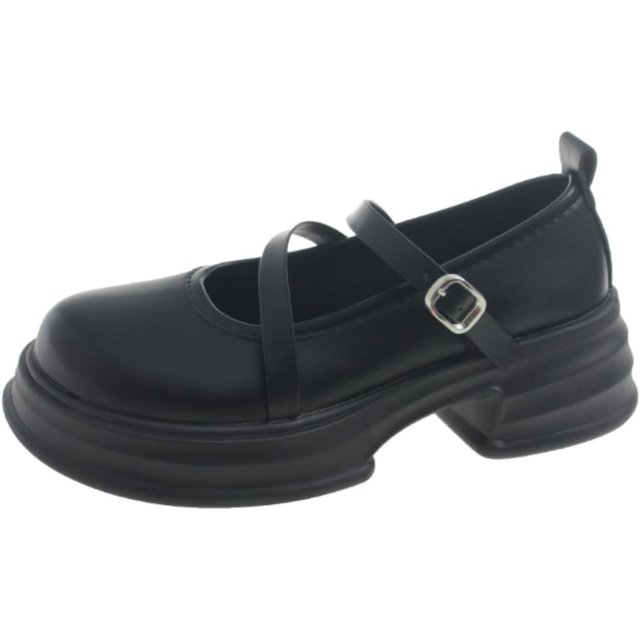 Spring/Summer Vintage Mary Jane Women's Small Leather Shoes Versatile College Style Platform Pumps