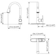 thumbnail image 2 of Phoenix PF231766 Premium Slimline Single Handle with Power Boost Pull Down Kitchen Faucet - Matte Black, 2 of 4