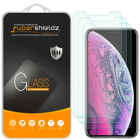 [3-Pack] Supershieldz for Apple iPhone 11 Pro Max / iPhone Xs Max (6.5 inch) Tempered Glass Screen Protector, Anti-Scratch, Anti-Fingerprint, Bubble