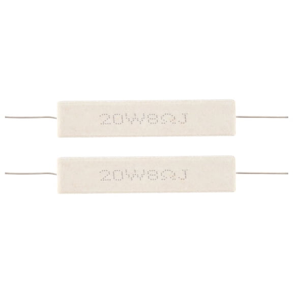 2 Pcs Wire Wound Ceramic Cement Resistor 8 Ohm 20W 5%