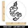 thumbnail image 2 of Djinn Jinn Genie Magical Lamp Self-Inking Rubber Stamp Ink Stamper - Orange Ink - Small 3/4 Inch, 2 of 7