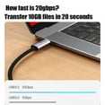 thumbnail image 2 of Type c3.2 Gen2 20GB 100W High Speed Transmission Data Cable Computer TV Audio Video HD Projection Cable, 2 of 7
