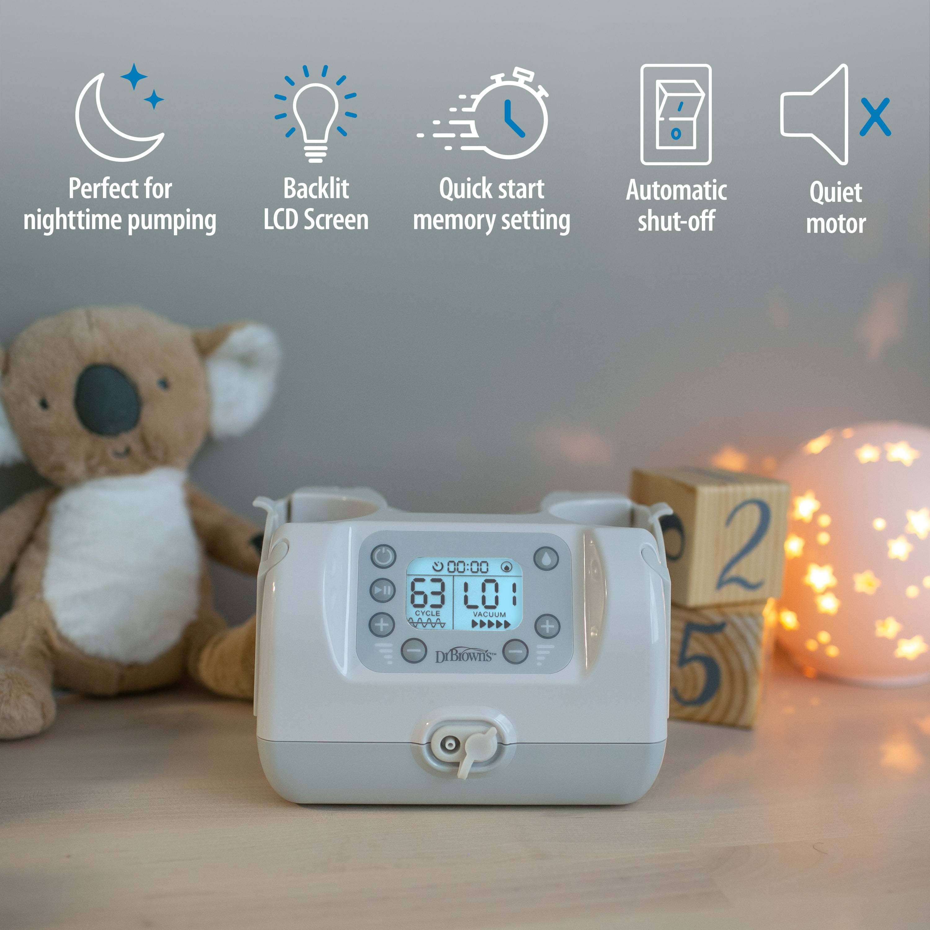 Dr. Brown's Custom Flow Hospital Strength Double Electric Breast Pump with Adjustable Settings