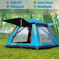 thumbnail image 6 of 3-4 Person Camping Tent Auto Instant Canopy Pop Up Tent Rainproof Foldable Tent, 6 of 8