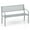 Gray, variant on Costway 50" Outdoor Garden Bench with Geometric Lattice Backrest Armrests and Slatted Seat Black