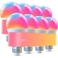 thumbnail image 2 of Smart Light Bulbs, 1000LM Color Changing Light Bulb, Wi-Fi & Bluetooth Light Bulbs, Work with Alexa and Google Assistant, Dimmable RGBWW A19 75W Equivalent Smart Bulbs, 8 Pack, 2 of 6