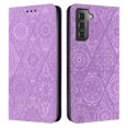 thumbnail image 2 of for Samsung Galaxy S22 Wallet Case, PU Leather Protective Case Embossed Folio Magnetic Card Slots Holder Kickstand with Wrist Strap Shockproof Slim Flip Case for Samsung Galaxy S22, Purple, 2 of 7