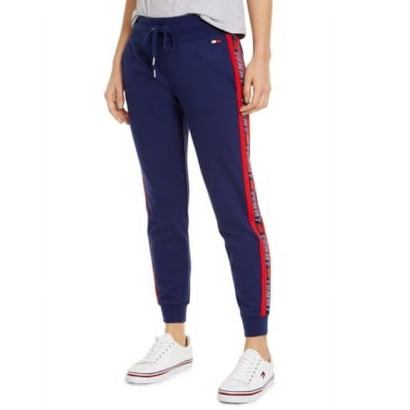 Tommy Hilfiger Women's Sport Logo Pants Blue Size Medium
