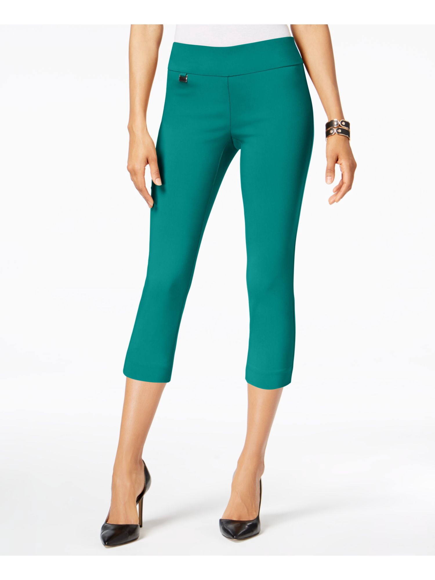 ALFANI Womens Teal Capri Pants Size: 6 