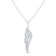 thumbnail image 1 of Collar de Ala de Ángel Cz de Plata de Primera Ley para Mujeres y Adolescentes de 18", 1 of 5