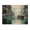 thumbnail image 3 of Designart "Boat Navigating Hidden Waterways in Vietnam II" Vietnam Print on Natural Pine Wood, 3 of 5