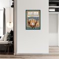 thumbnail image 3 of Bathroom Canvas Wall Art Funny Highland Longhorn Cow Cattle Wall Decor Have A Seat Bathroom Painting Prints Framed Artwork Decor for Bathroom Toilet Bedroom Living Room 12"x16", 3 of 6