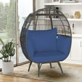 thumbnail image 2 of Costway Patio Oversized Rattan Wicker Egg Chair Lounge Basket 4 Cushion Indoor & Outdoor, 2 of 9