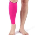 thumbnail image 4 of Yimiti une Paire de Manchons de Compression pour Mollets Sport Chaussettes de Compression Sans Pieds Course Cyclisme, Rose Rouge m, 4 of 8