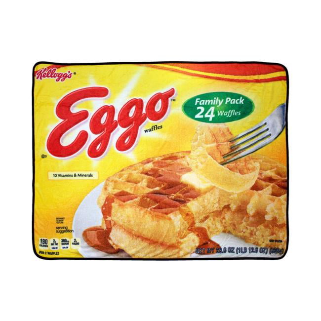 Eggo Waffles Box Fleece Throw BlanketSoft Throw Blanket60 x 45 Inches NEW 