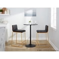 thumbnail image 2 of Mason Counter Stools for Kitchen Counter in Wood, Gold Metal, and Faux Leather, Counter Height Chairs, Bar Stools Set of 2, Counter Height Chairs, Bar Stools For Kitchen Island, 2 of 6